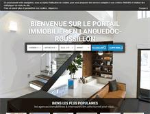 Tablet Screenshot of immobilier-en-languedoc-roussillon.com